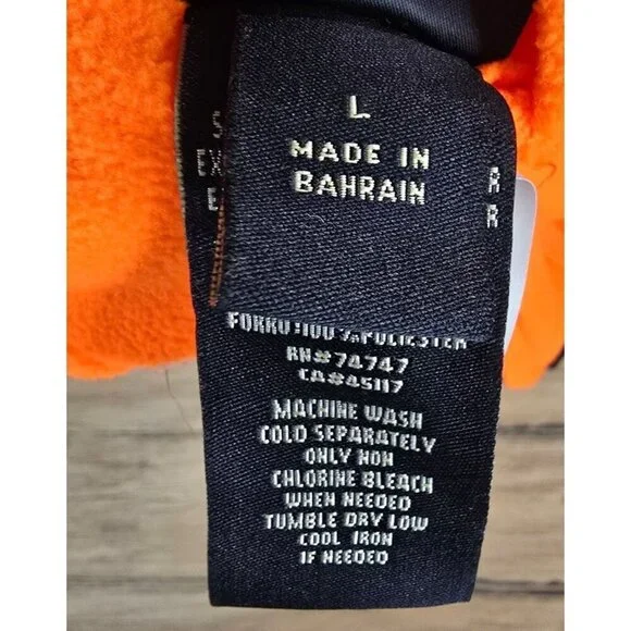 Red Head Camo/Orange Reversible Zip Up Fleece Vest Men's Size Large - Picture 7 of 9